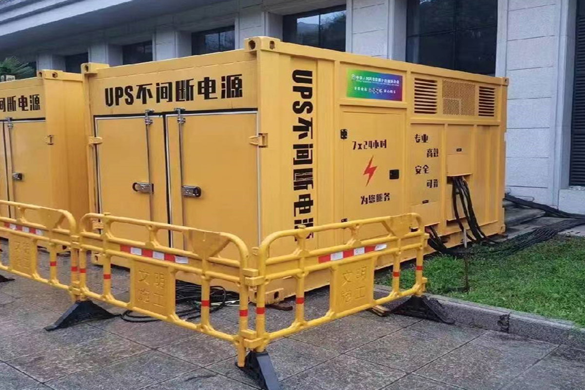 南桥镇发电机租赁施工现场